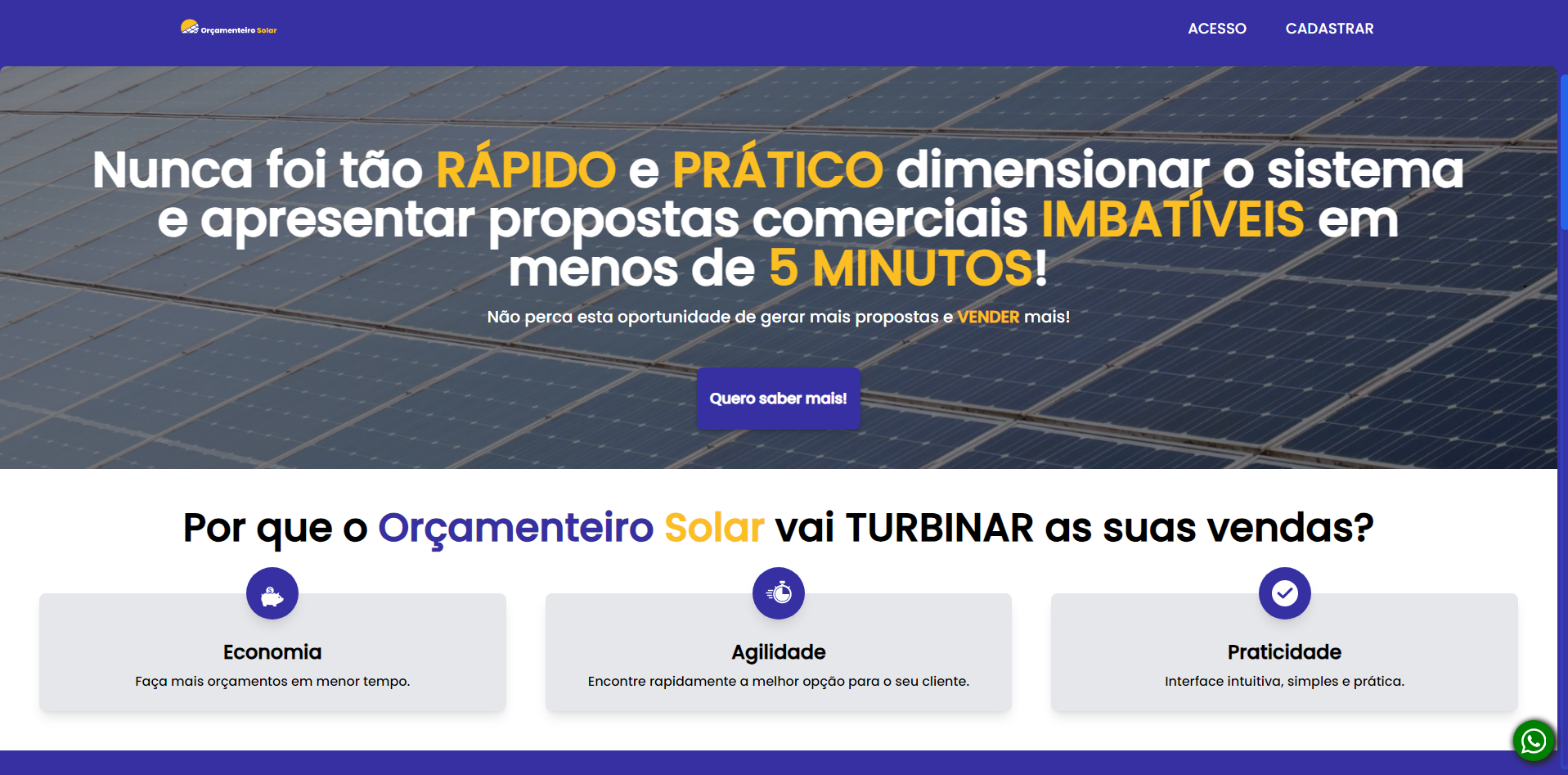 Soluções Personalizadas - orcamenteirosolar.com.br - site